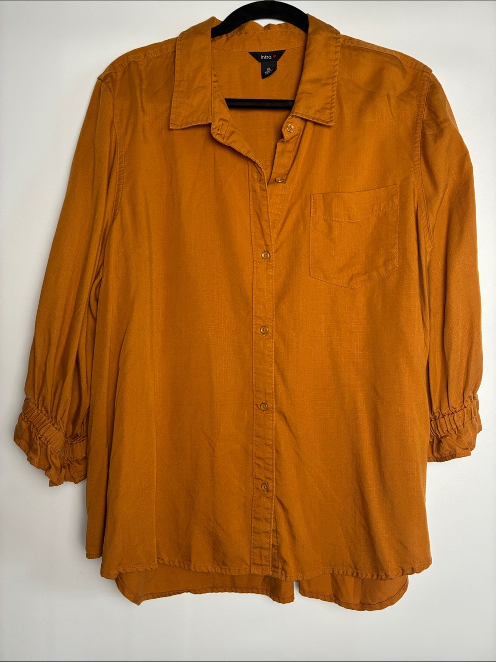 Intro Rust Orange Button-Down Women’s Shirt
